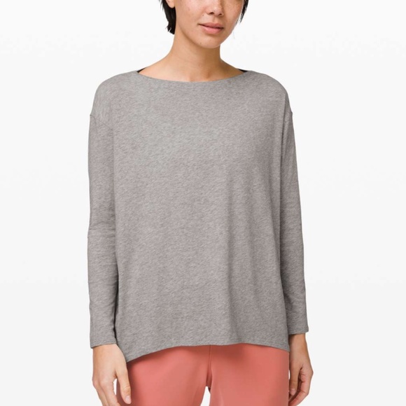 Lululemon Back In Action Long Sleeve Shirt GRAY - Picture 1 of 5